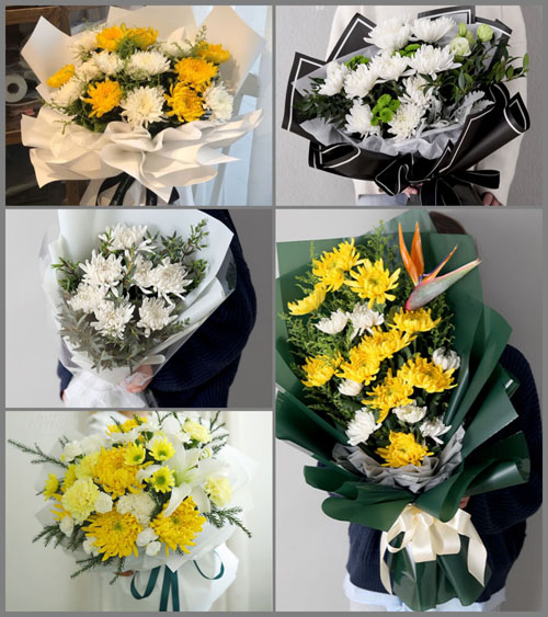 江苏泰州兴化市茅山镇白事花束代送